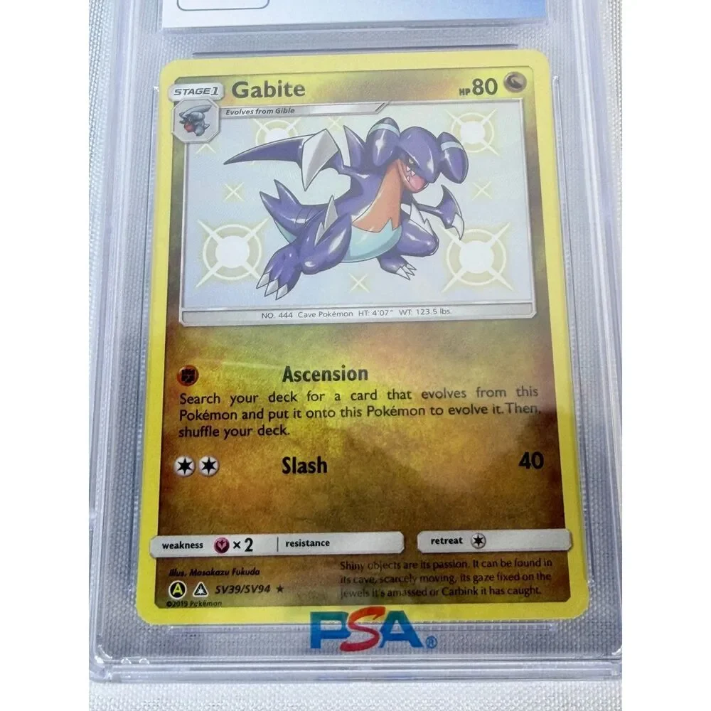 2019 Pokemon Sun & Moon Hidden Fates Sv39 Gabite-holo CGC Rated 9